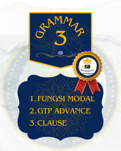 Program yang difokuskan pada pembentukan kalimat yang lebih komplek dalam bahasa inggris. Kita akan mempelajari pembentukan klausa serta fungsi kata kerja modal